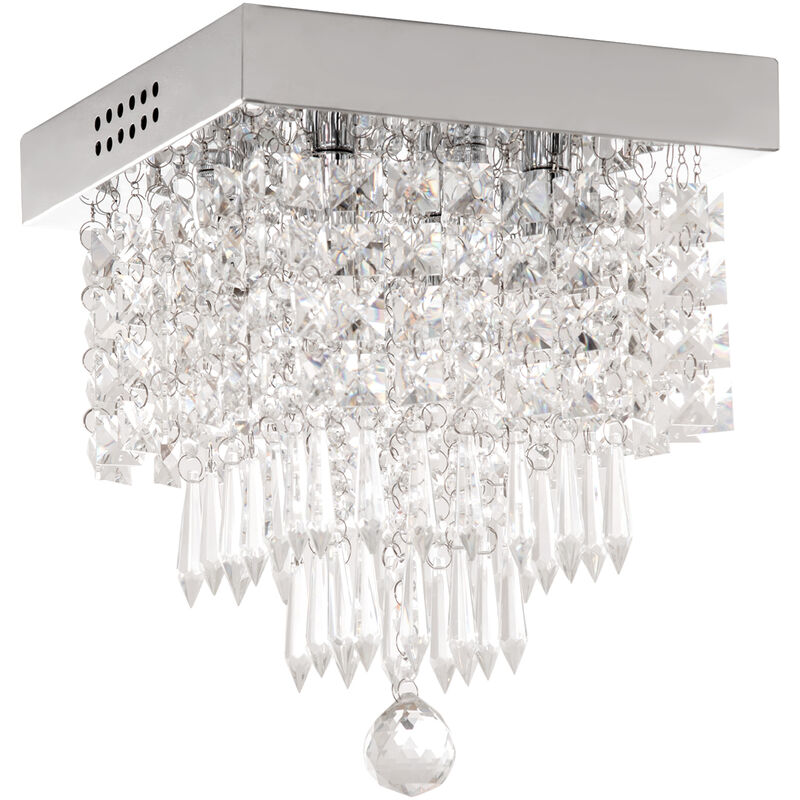 Homcom - Lámpara de Techo de Cristal K9 Moderna con 4 Casquillos G9 de 40W y Base de Acero Inoxidable Lámpara de Araña para Comedor Dormitorio Salón
Homcom - Lámpara de Techo de Cristal K9 Moderna con 4 Casquillos G9 de 40W y Base de Acero Inoxidable Lámpara de Araña para Comedor Dormitorio Salón