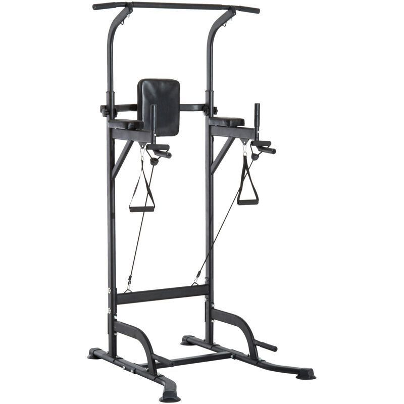 Máquina de Musculación Power Tower Multiestación 5 en 1 Carga 120kg Marco Acero - Negro
Máquina de Musculación Power Tower Multiestación 5 en 1 Carga 120kg Marco Acero - Negro