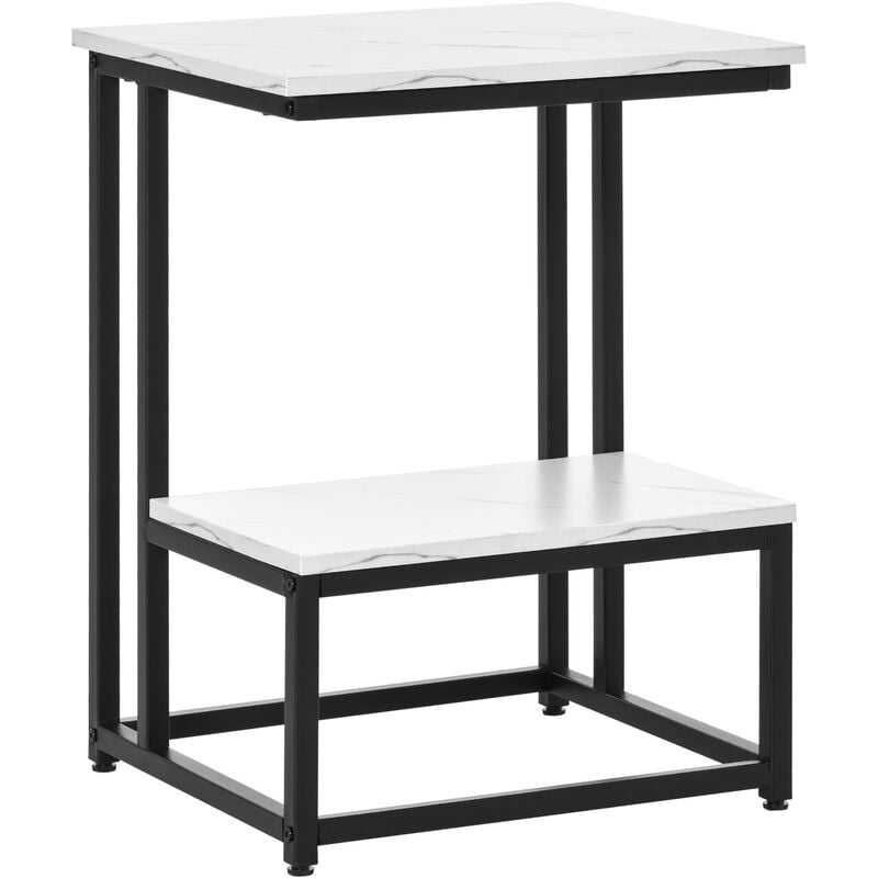 Homcom - Mesa Auxiliar para Salón Mesa Lateral con 2 Estantes de Almacenaje y Estructura de Acero Superficie Imitación Mármol Estilo Moderno
Homcom - Mesa Auxiliar para Salón Mesa Lateral con 2 Estantes de Almacenaje y Estructura de Acero Superficie Imitación Mármol Estilo Moderno
