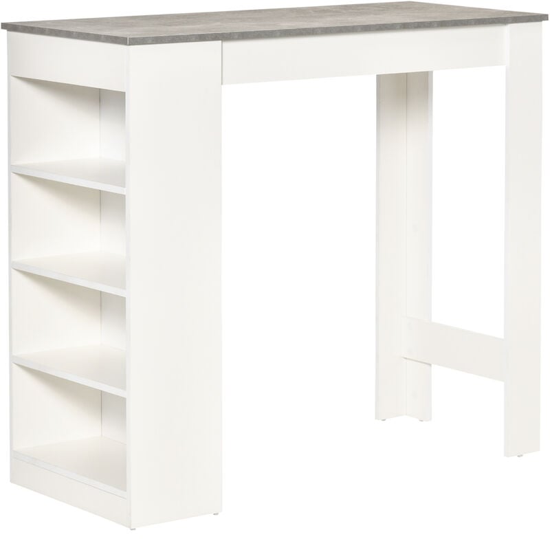 Homcom - Mesa de Bar de Bistro Mesa Alta de Cocina con Estantería de 4 Niveles Estilo Moderno para Comedor Salón Estructura de Melamina 115x50x102,7
Homcom - Mesa de Bar de Bistro Mesa Alta de Cocina con Estantería de 4 Niveles Estilo Moderno para Comedor Salón Estructura de Melamina 115x50x102,7