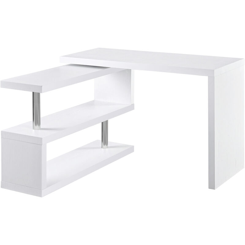 Mesa de Ordenador PC Escritorio de Esquina Giratorio 360 Grados con Estantes - Blanco
Mesa de Ordenador PC Escritorio de Esquina Giratorio 360 Grados con Estantes - Blanco