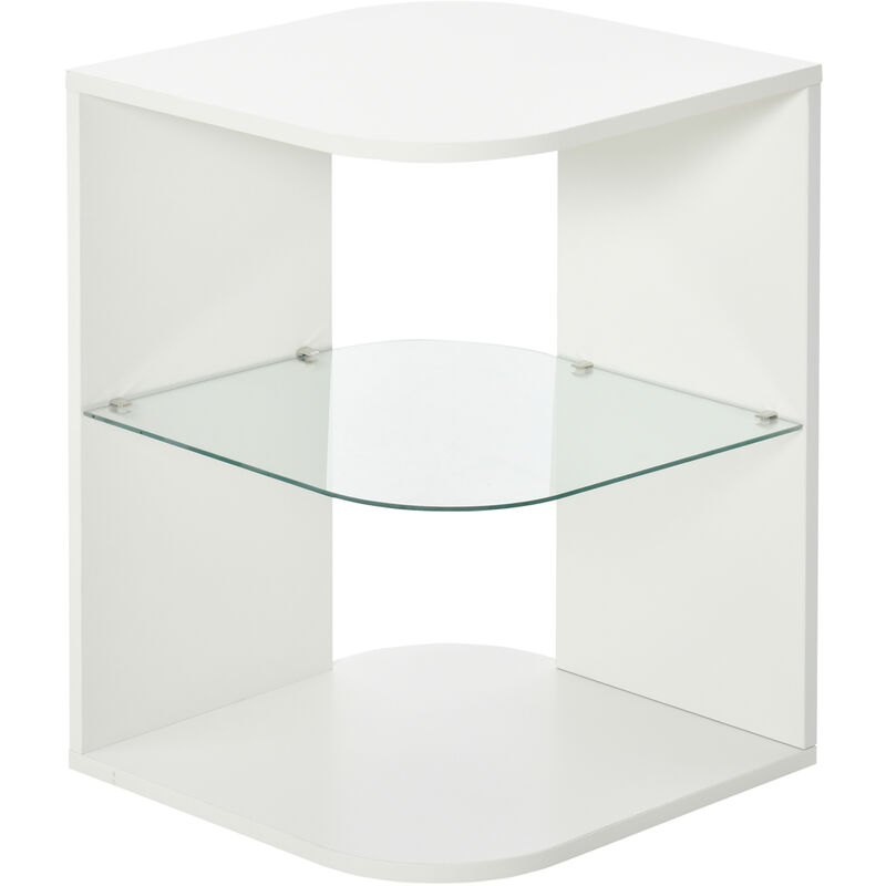 Mesita Auxiliar de Salón Moderna Mesilla de Noche con 3 Estantes Tablero de Vidrio Mesita de Café para Sala de Estar Dormitorio 40x40x56 cm - Blanco
Mesita Auxiliar de Salón Moderna Mesilla de Noche con 3 Estantes Tablero de Vidrio Mesita de Café para Sala de Estar Dormitorio 40x40x56 cm - Blanco