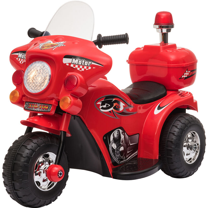 Moto Eléctrica para Niños de 18-36 Meses Moto Eléctrica Infantil con 3 Ruedas y Batería 6V Funciones de Música Bocina Faros Maletero 80x35x52 cm
Moto Eléctrica para Niños de 18-36 Meses Moto Eléctrica Infantil con 3 Ruedas y Batería 6V Funciones de Música Bocina Faros Maletero 80x35x52 cm