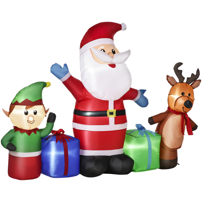 Papá Noel Inflable Decoración Navideña con 6 Luces LED Inflador 203x50x153 cm - Multi-colored
Papá Noel Inflable Decoración Navideña con 6 Luces LED Inflador 203x50x153 cm - Multi-colored