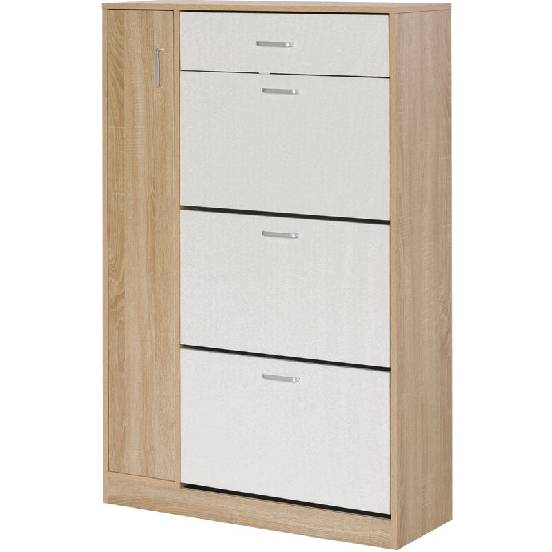 Zapatero de 3 Puertas para 18-27 Pares de Zapatos Cajón y Armario 84x30x132 cm - Madera Natural
Zapatero de 3 Puertas para 18-27 Pares de Zapatos Cajón y Armario 84x30x132 cm - Madera Natural