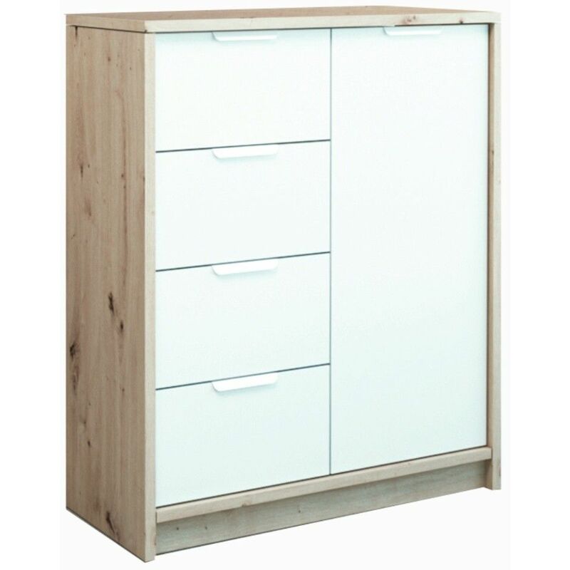 ® - Cómoda de 4 cajones y 1 puerta CANYON, Aparador de gran capacidad de almacenaje. Acabados en roble natural. | Color: - Blanco-Roble Canyon - Home
® - Cómoda de 4 cajones y 1 puerta CANYON, Aparador de gran capacidad de almacenaje. Acabados en roble natural. | Color: - Blanco-Roble Canyon - Home