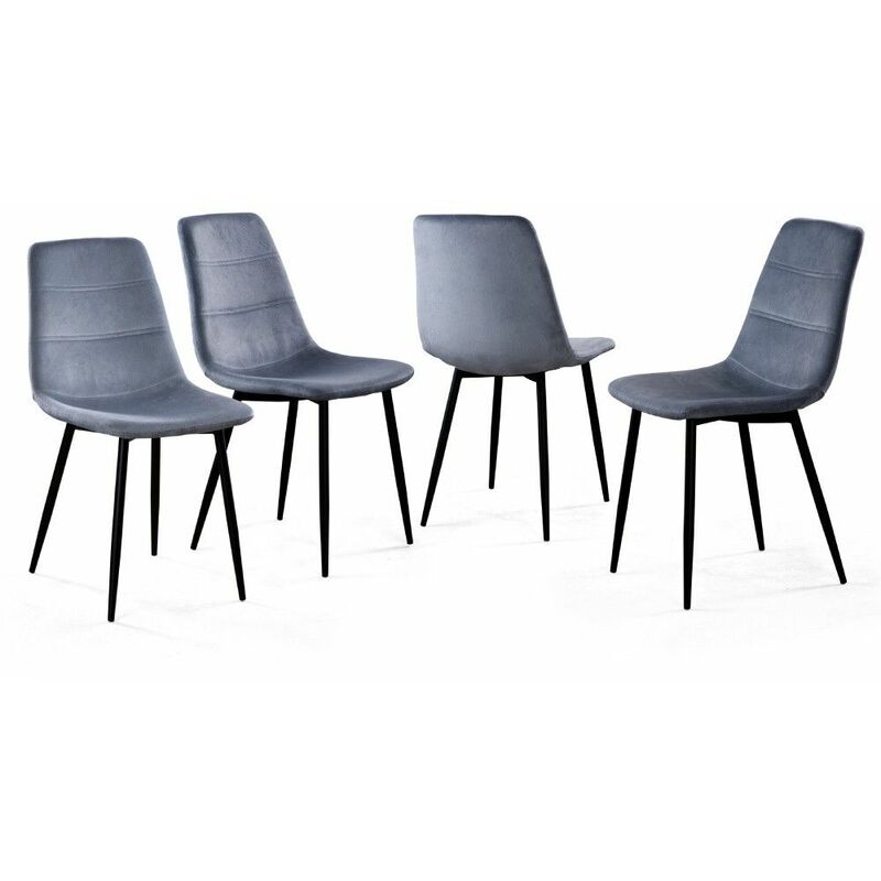 ®- Pack 4 sillas comedor DENMARK, tapizadas en terciopelo, detalle de rayas, con patas negras | Color: - Gris Oscuro Denmark - Home Heavenly
®- Pack 4 sillas comedor DENMARK, tapizadas en terciopelo, detalle de rayas, con patas negras | Color: - Gris Oscuro Denmark - Home Heavenly