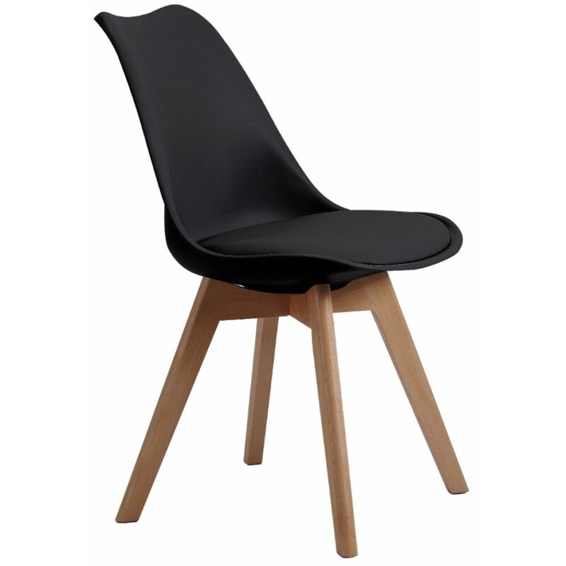 ®- Pack 4 sillas comedor TULIPA, diseño nórdico con Asiento Acolchado | Color: - Negro - Home Heavenly
®- Pack 4 sillas comedor TULIPA, diseño nórdico con Asiento Acolchado | Color: - Negro - Home Heavenly