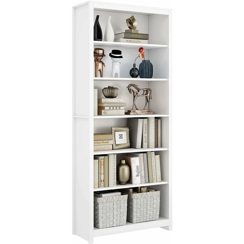 190cm Librería Estantería para Libros Vitrinas para Salón Mueble Alto para Oficina Estudio Dormitorio Cocina con 6 Estantes Blanca 80x33x190cm - Homfa
190cm Librería Estantería para Libros Vitrinas para Salón Mueble Alto para Oficina Estudio Dormitorio Cocina con 6 Estantes Blanca 80x33x190cm - Homfa