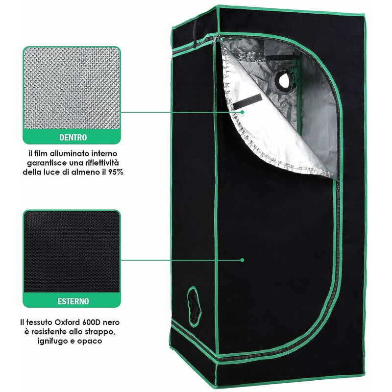 Homfa 60 x 60 x 140 cm Grow Tent Indoor/Armario de Cultivo Hidroponía/Armario de Cultivo Interior/Armario de Invernadero/Reflectividad Mylar
Homfa 60 x 60 x 140 cm Grow Tent Indoor/Armario de Cultivo Hidroponía/Armario de Cultivo Interior/Armario de Invernadero/Reflectividad Mylar
