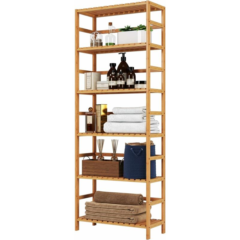 Estante de bambú de 6 niveles, 63,4 pulgadas de altura, estantería independiente para plantas, estante para flores, torre de almacenamiento para
Estante de bambú de 6 niveles, 63,4 pulgadas de altura, estantería independiente para plantas, estante para flores, torre de almacenamiento para