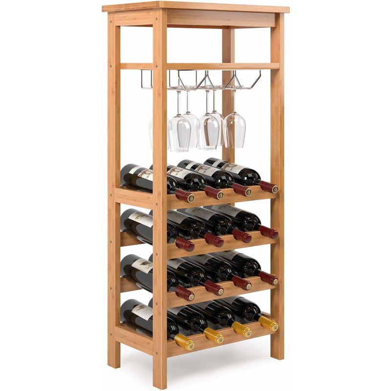 Estante de bambú para vino, de pie, independiente, con estante para vidrio, 16 botellas, capacidad apilable para el hogar, la cocina y la oficina,
Estante de bambú para vino, de pie, independiente, con estante para vidrio, 16 botellas, capacidad apilable para el hogar, la cocina y la oficina,