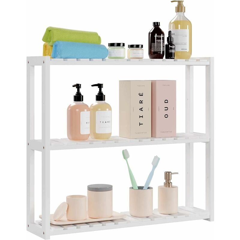 Estantería Bambú Baño Estantería Almacanamiento de Pared Organizador para Suministros de Baño Salón Cocina con 3 Estantes Blanco 60x15x54cm - Homfa
Estantería Bambú Baño Estantería Almacanamiento de Pared Organizador para Suministros de Baño Salón Cocina con 3 Estantes Blanco 60x15x54cm - Homfa