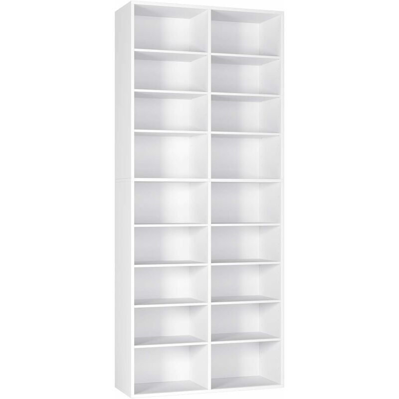 Homfa Estantería de pie de 190 cm, soporte para CD, altura regulable, con 18 compartimentos, para CD y DVD, sistema de estanterías, color blanco, 80
Homfa Estantería de pie de 190 cm, soporte para CD, altura regulable, con 18 compartimentos, para CD y DVD, sistema de estanterías, color blanco, 80