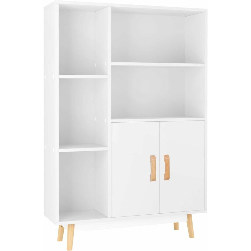 Estantería escandinava para libros, almacenamiento móvil con 5 estantes, 2 puertas - Homfa
Estantería escandinava para libros, almacenamiento móvil con 5 estantes, 2 puertas - Homfa