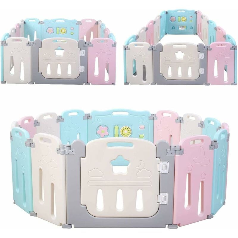 Parque Infantil Plegable con 14 Paneles de HDPE Centro de Actividad para Niños Puerta - Homfa
Parque Infantil Plegable con 14 Paneles de HDPE Centro de Actividad para Niños Puerta - Homfa