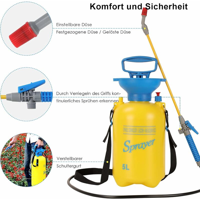 Homfa Pulverizador Presión, Productos Químicos, Rociador con Bomba de Presión de Jardín con Boquilla Ajustable| Garden Tools
Homfa Pulverizador Presión, Productos Químicos, Rociador con Bomba de Presión de Jardín con Boquilla Ajustable| Garden Tools