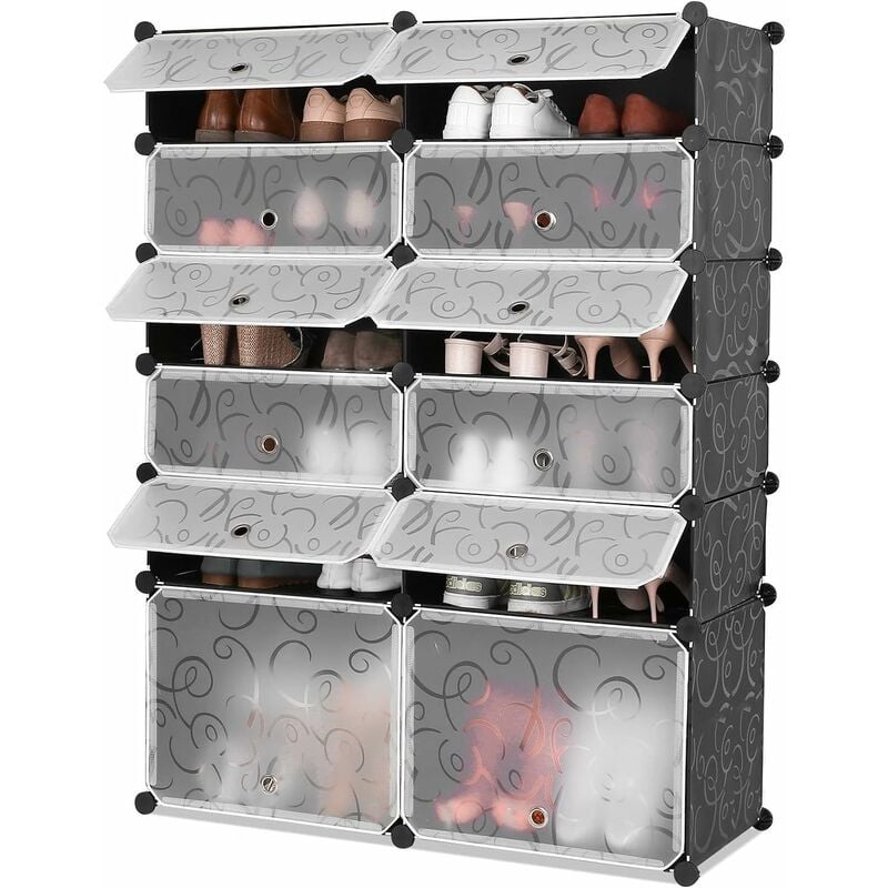 Zapatero Modular Zapatero Plástico para 24 Zapatos Organizador para Zapatos de 6 Niveles para Entrada Pasillo Salón Negro 91x36x125cm - Homfa
Zapatero Modular Zapatero Plástico para 24 Zapatos Organizador para Zapatos de 6 Niveles para Entrada Pasillo Salón Negro 91x36x125cm - Homfa