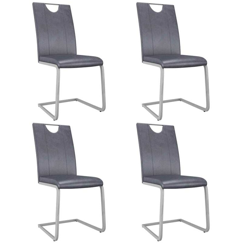 Hommoo Sillas de comedor 4 unidades cuero sintético gris ante
Hommoo Sillas de comedor 4 unidades cuero sintético gris ante