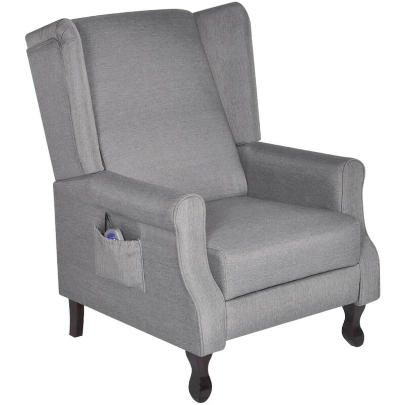 Sillón de masaje de tela gris - Hommoo