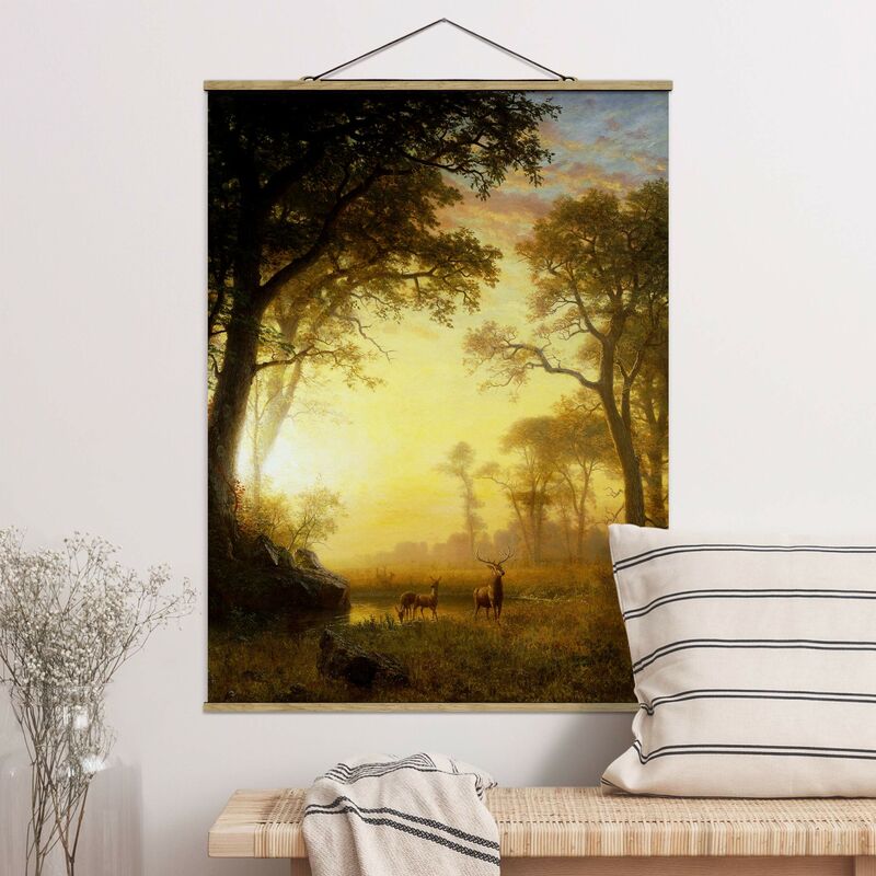 Imagen de tela - Albert Bierstadt - Sunlit Glade - Alto 4:3 Dimensión LxA: 133.5cm x 100cm
Imagen de tela - Albert Bierstadt - Sunlit Glade - Alto 4:3 Dimensión LxA: 133.5cm x 100cm