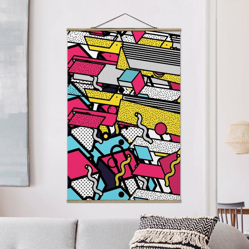 Imagen de tela - Composition Neo Memphis Colourful Madness - Alto 3:2 Dimensión LxA: 52.5cm x 35cm
Imagen de tela - Composition Neo Memphis Colourful Madness - Alto 3:2 Dimensión LxA: 52.5cm x 35cm