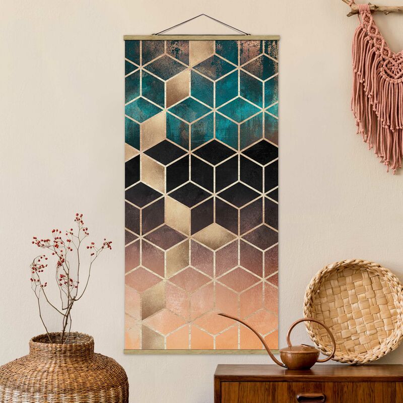 Imagen de tela - Elisabeth Fredriksson - Turquoise Rose Golden Geometry - Alto 2:1 Dimensión LxA: 100cm x 50cm
Imagen de tela - Elisabeth Fredriksson - Turquoise Rose Golden Geometry - Alto 2:1 Dimensión LxA: 100cm x 50cm