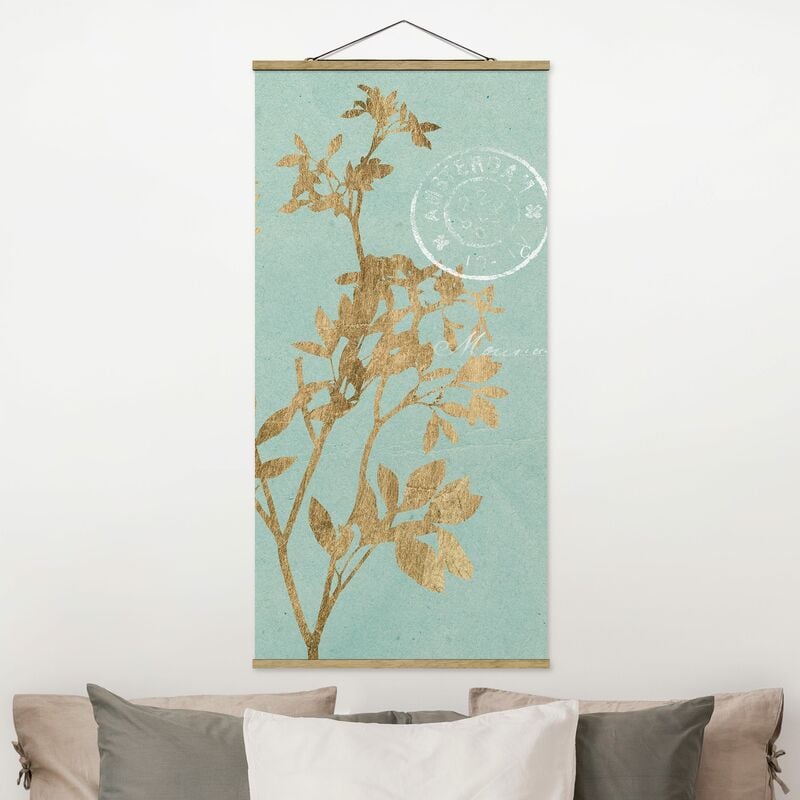 Imagen de tela - Golden Leaves On Turquoise I - Alto 2:1 Dimensión LxA: 70cm x 35cm
Imagen de tela - Golden Leaves On Turquoise I - Alto 2:1 Dimensión LxA: 70cm x 35cm