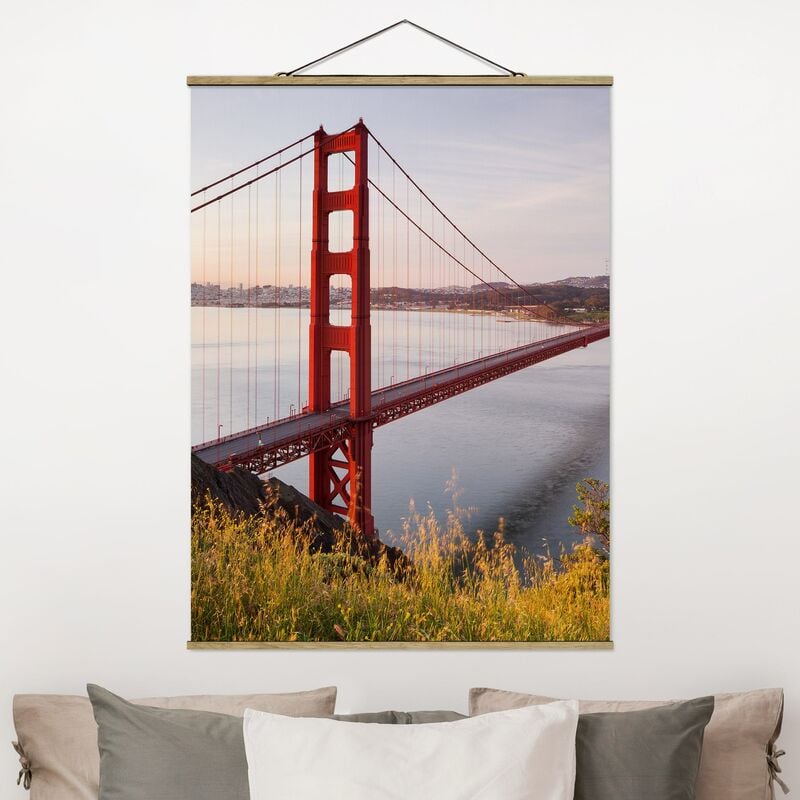 Imagen de tela - Golden Gate Bridge In San Francisco - Alto 4:3 Dimensión LxA: 133.5cm x 100cm
Imagen de tela - Golden Gate Bridge In San Francisco - Alto 4:3 Dimensión LxA: 133.5cm x 100cm