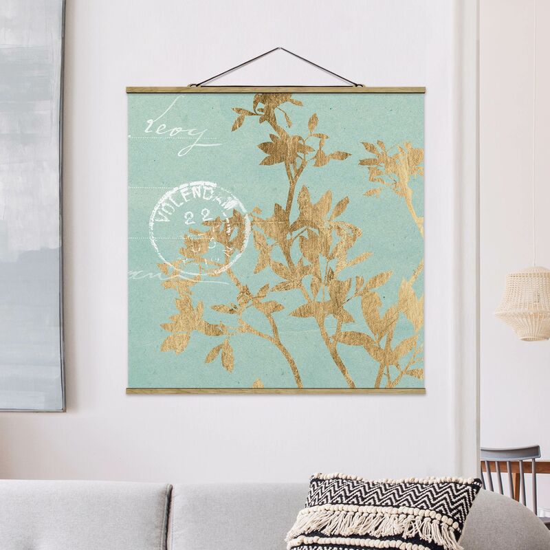 Imagen de tela - Golden Leaves On Turquoise II - Cuadrado 1:1 Dimensión LxA: 100cm x 100cm
Imagen de tela - Golden Leaves On Turquoise II - Cuadrado 1:1 Dimensión LxA: 100cm x 100cm