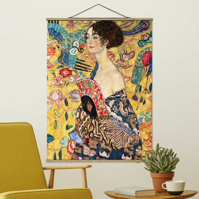 Imagen de tela - Gustav Klimt - Lady With Fan - Alto 4:3 Dimensión LxA: 46.5cm x 35cm
Imagen de tela - Gustav Klimt - Lady With Fan - Alto 4:3 Dimensión LxA: 46.5cm x 35cm