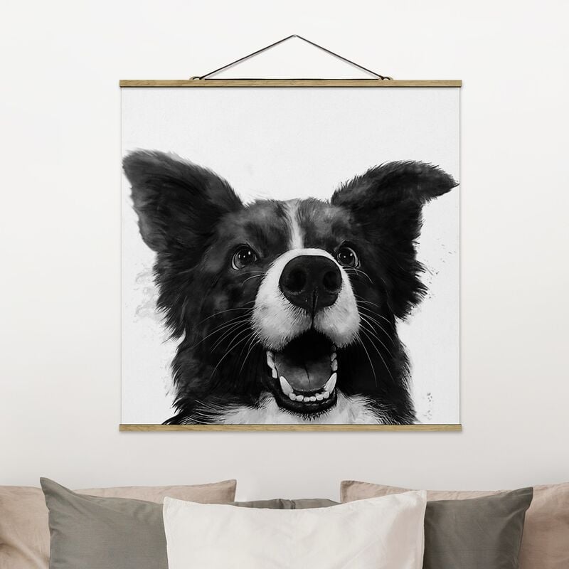 Imagen de tela - Laura Graves - Illustration Dog Border Collie Black And White Painting - Cuadrado 1:1 Dimensión LxA: 80cm x 80cm
Imagen de tela - Laura Graves - Illustration Dog Border Collie Black And White Painting - Cuadrado 1:1 Dimensión LxA: 80cm x 80cm