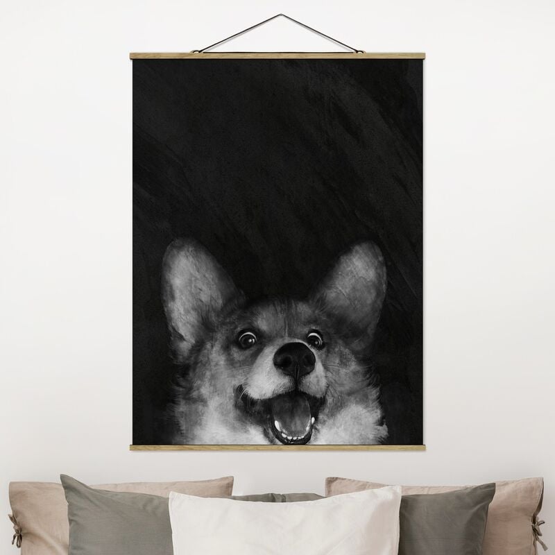 Imagen de tela - Laura Graves - Illustration Dog Corgi Painting Black And White - Alto 4:3 Dimensión LxA: 66.4cm x 50cm
Imagen de tela - Laura Graves - Illustration Dog Corgi Painting Black And White - Alto 4:3 Dimensión LxA: 66.4cm x 50cm