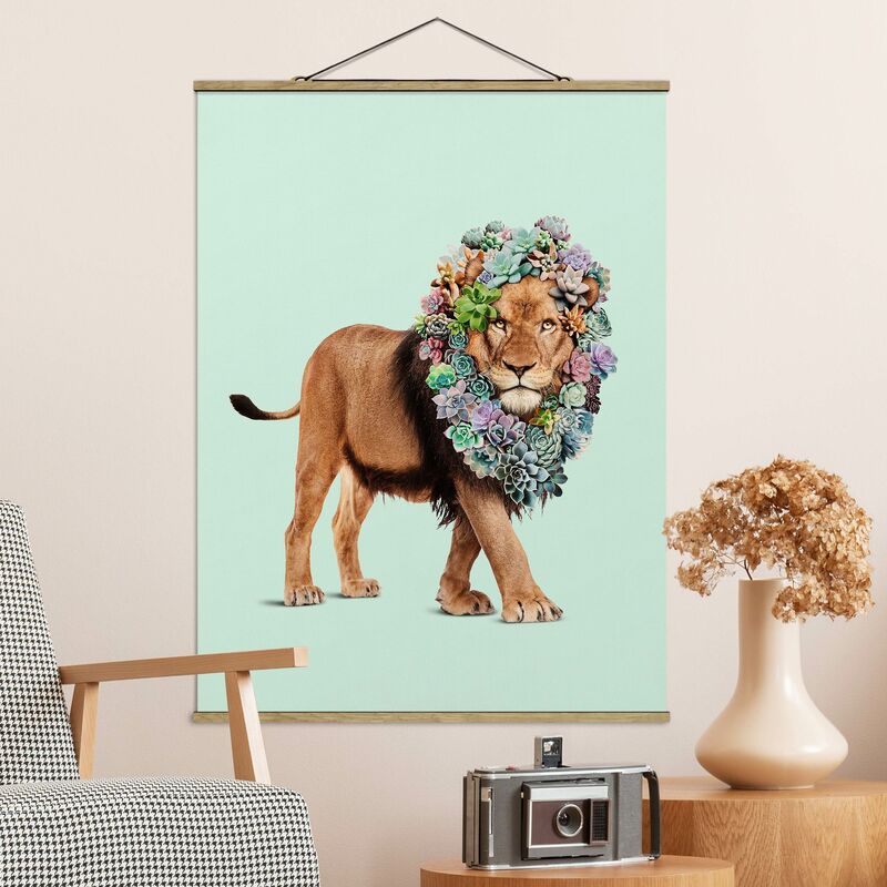 Imagen de tela - Lion With Succulents - Alto 4:3 Dimensión LxA: 66.4cm x 50cm
Imagen de tela - Lion With Succulents - Alto 4:3 Dimensión LxA: 66.4cm x 50cm