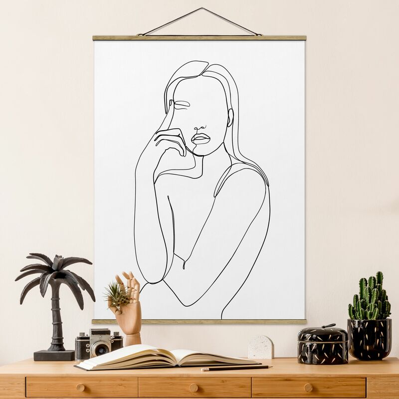 Imagen de tela - Line Art Pensive Woman Black And White - Alto 4:3 Dimensión LxA: 106.5cm x 80cm
Imagen de tela - Line Art Pensive Woman Black And White - Alto 4:3 Dimensión LxA: 106.5cm x 80cm
