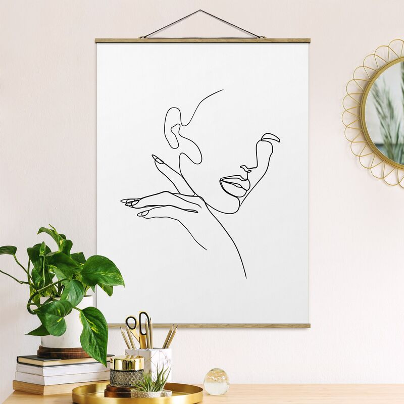 Imagen de tela - Line Art Woman Portrait Black And White - Alto 4:3 Dimensión LxA: 106.5cm x 80cm
Imagen de tela - Line Art Woman Portrait Black And White - Alto 4:3 Dimensión LxA: 106.5cm x 80cm