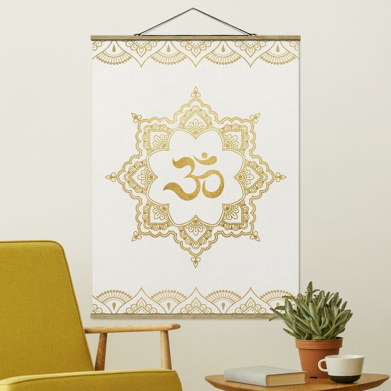 Imagen de tela - Mandala Om Illustration Ornament White Gold - Alto 4:3 Dimensión LxA: 46.5cm x 35cm
Imagen de tela - Mandala Om Illustration Ornament White Gold - Alto 4:3 Dimensión LxA: 46.5cm x 35cm