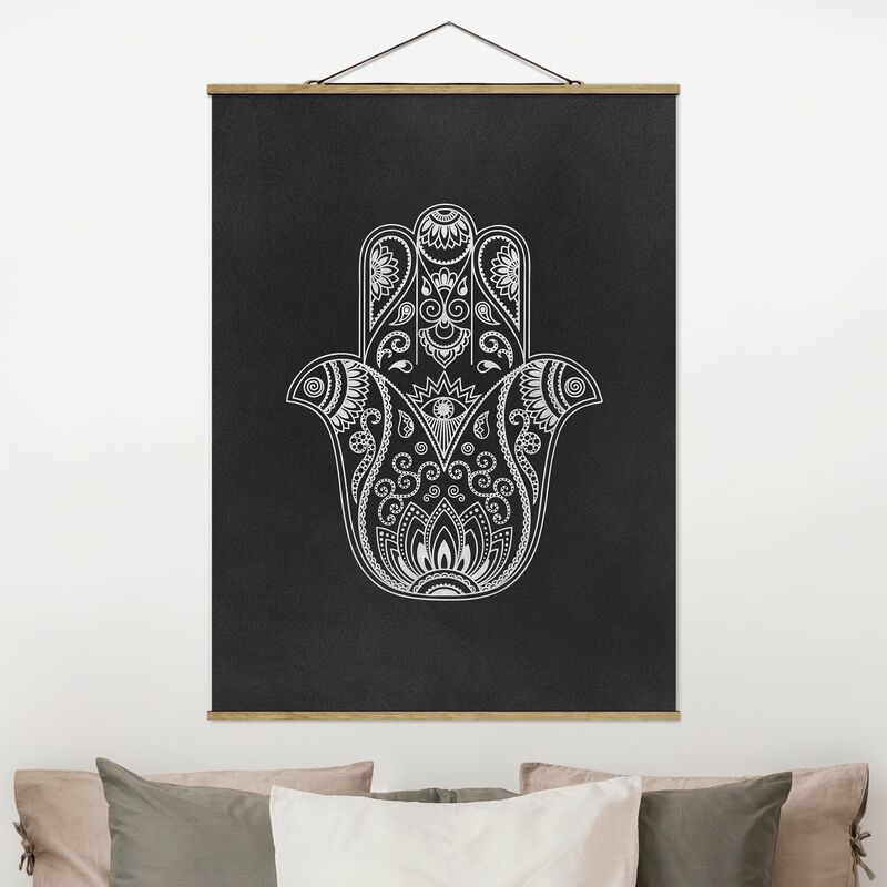 Imagen de tela - Mandala Hamsa Hand Lotus Set To Black - Alto 4:3 Dimensión LxA: 133.5cm x 100cm
Imagen de tela - Mandala Hamsa Hand Lotus Set To Black - Alto 4:3 Dimensión LxA: 133.5cm x 100cm