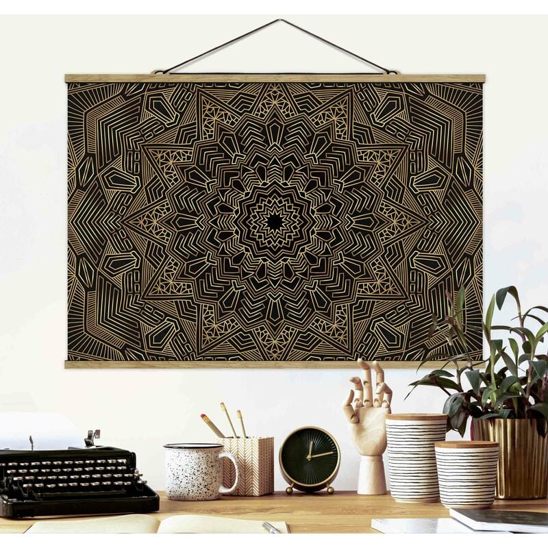 Imagen de tela - Mandala Star Pattern Gold Black - Apaisado 2:3 Dimensión LxA: 53.5cm x 80cm
Imagen de tela - Mandala Star Pattern Gold Black - Apaisado 2:3 Dimensión LxA: 53.5cm x 80cm