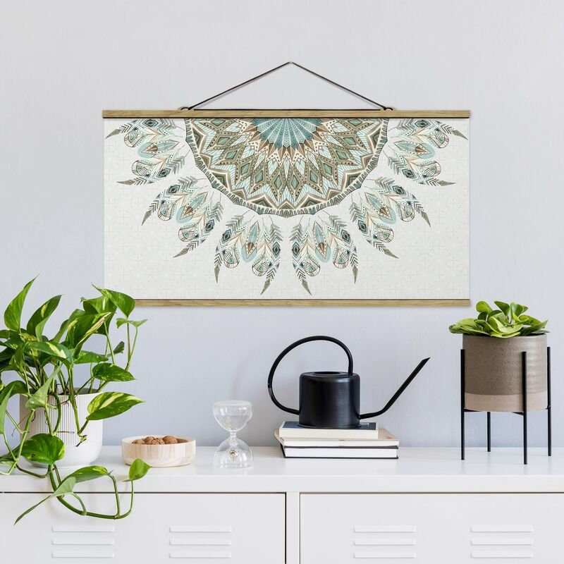Imagen de tela - Mandala Watercolor Springs Semicircular Green Blue - Apaisado 1:2 Dimensión LxA: 50cm x 100cm
Imagen de tela - Mandala Watercolor Springs Semicircular Green Blue - Apaisado 1:2 Dimensión LxA: 50cm x 100cm