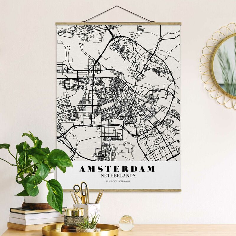 Imagen de tela - Map Amsterdam - Classic - Alto 4:3 Dimensión LxA: 106.5cm x 80cm
Imagen de tela - Map Amsterdam - Classic - Alto 4:3 Dimensión LxA: 106.5cm x 80cm
