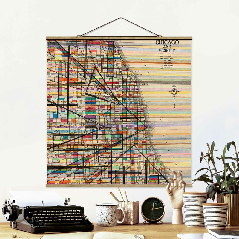 Imagen de tela - Modern Map Of Chicago - Cuadrado 1:1 Dimensión LxA: 100cm x 100cm
Imagen de tela - Modern Map Of Chicago - Cuadrado 1:1 Dimensión LxA: 100cm x 100cm