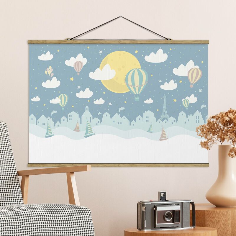 Imagen de tela - Paris With Stars And Hot Air Balloon - Apaisado 2:3 Dimensión LxA: 66.5cm x 100cm
Imagen de tela - Paris With Stars And Hot Air Balloon - Apaisado 2:3 Dimensión LxA: 66.5cm x 100cm