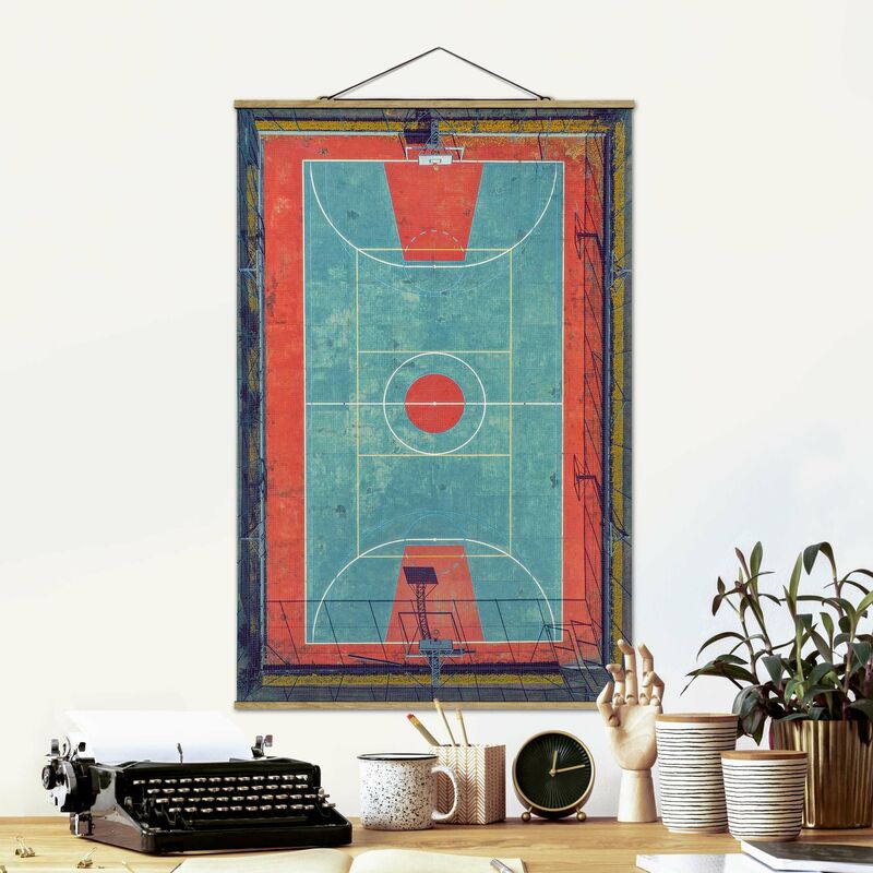 Bilderwelten - Imagen de tela - Top View Basketball Field - Alto 3:2 Dimensión LxA: 52.5cm x 35cm
Bilderwelten - Imagen de tela - Top View Basketball Field - Alto 3:2 Dimensión LxA: 52.5cm x 35cm