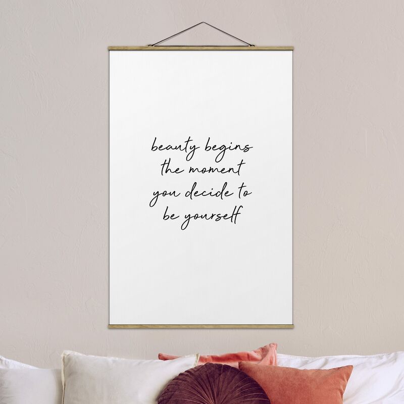 Imagen de tela - Typography Beauty Begins Quote - Alto 3:2 Dimensión LxA: 75cm x 50cm
Imagen de tela - Typography Beauty Begins Quote - Alto 3:2 Dimensión LxA: 75cm x 50cm