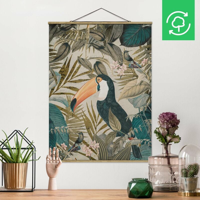 Imagen de tela - Vintage Collage - Toucan In The Jungle - Alto 4:3 Dimensión LxA: 106.5cm x 80cm
Imagen de tela - Vintage Collage - Toucan In The Jungle - Alto 4:3 Dimensión LxA: 106.5cm x 80cm
