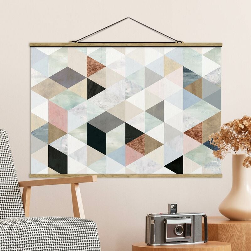 Imagen de tela - Watercolor Mosaic With Triangles I - Apaisado 2:3 Dimensión LxA: 66.5cm x 100cm
Imagen de tela - Watercolor Mosaic With Triangles I - Apaisado 2:3 Dimensión LxA: 66.5cm x 100cm