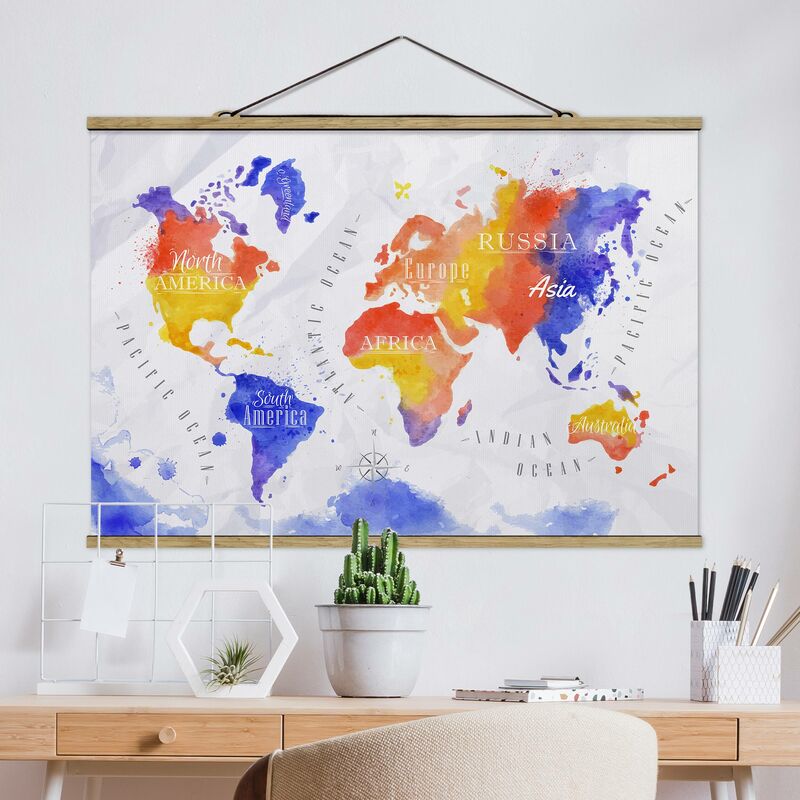 Imagen de tela - Watercolor Optics World Map Purple Red Yellow - Apaisado 2:3 Dimensión LxA: 23.5cm x 35cm
Imagen de tela - Watercolor Optics World Map Purple Red Yellow - Apaisado 2:3 Dimensión LxA: 23.5cm x 35cm
