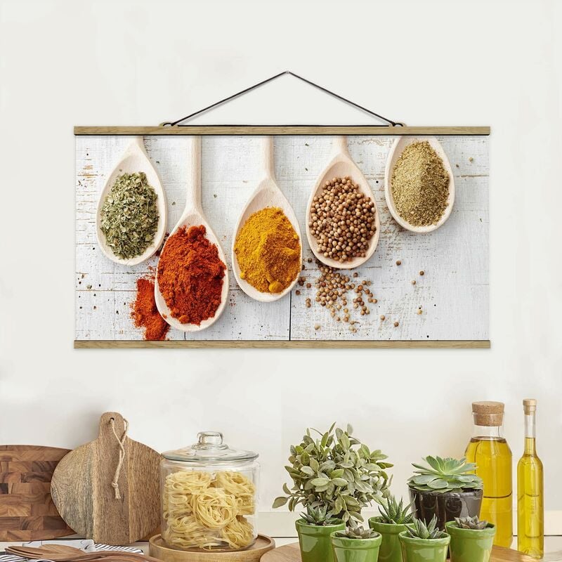 Imagen de tela - Wooden Spoons With Spices - Apaisado 1:2 Dimensión LxA: 50cm x 100cm
Imagen de tela - Wooden Spoons With Spices - Apaisado 1:2 Dimensión LxA: 50cm x 100cm