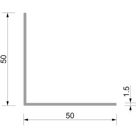 Profilo Angolare In PVC Finitura Bianca Misure 50501000mm Lunghezza Del